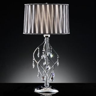 Warehouse of Tiffany Victoria 3 Light Crystal Table Lamp