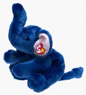 TY Beanie Buddy   PEANUT the Elephant (Royal Blue version)