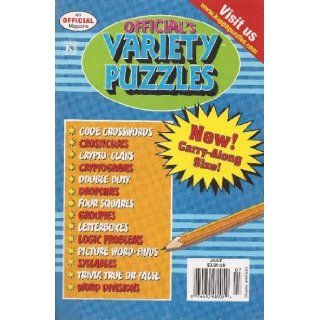 Official's Variety Puzzles July 2008 Joel Nanni Books