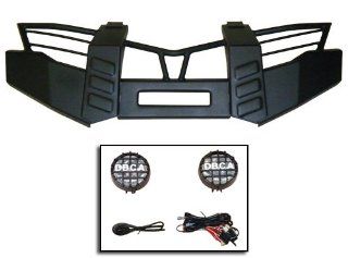YAMAHA GRIZZLY 700 FRONT BRUSH GUARD  Bumper HD & 4" Lights Automotive