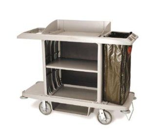 Rubbermaid FG618900PLAT Xtra Housekeeping Cart   60x22x50" Platinum, Each Home & Kitchen