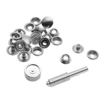 Brass Nickel Plated Canvas Snap Fastener Kit (6 Count)