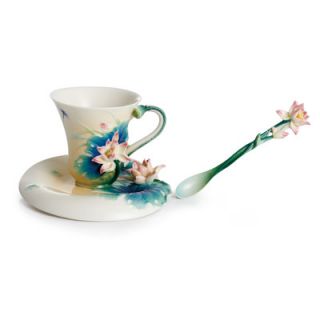 Franz Collection Peaceful Lotus Porcelain Tea Cup Set