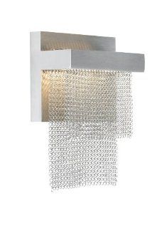 LBL Lighting WS698SSSCLED Wall Lights with Shades, Stainless Steel/Satin Nickel   Wall Sconces  