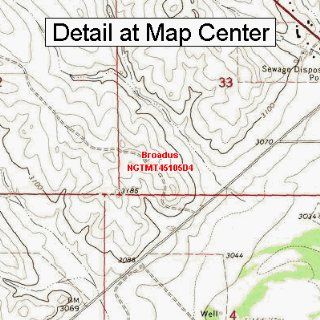 USGS Topographic Quadrangle Map   Broadus, Montana (Folded/Waterproof)  Outdoor Recreation Topographic Maps  Sports & Outdoors