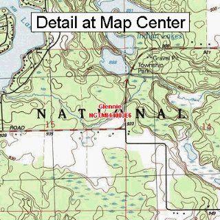 USGS Topographic Quadrangle Map   Glennie, Michigan (Folded/Waterproof)  Outdoor Recreation Topographic Maps  Sports & Outdoors