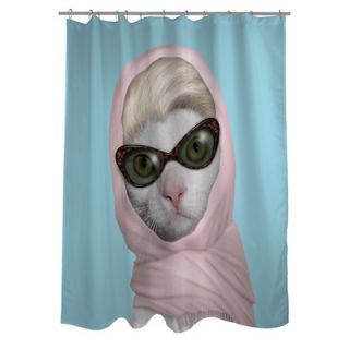 OneBellaCasa Pets Rock Princess Polyester Shower Curtain