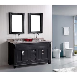 Design Element Hudson 61 Double Sink Bathroom Vanity Set