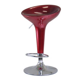 Winsome Spectrum Air Lift Adjustable Swivel Stool in Red