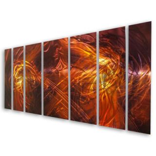 All My Walls Abstract by Ash Carl Metal Wall Art in Red Multi   23.5