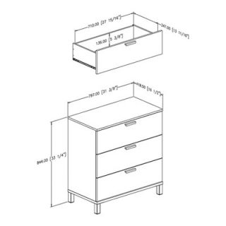 South Shore Flexible 3 Drawer Chest