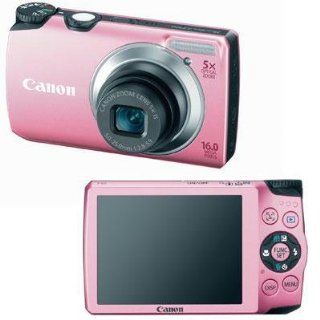 Top Quality By Canon PowerShot A3300 IS 16 Megapixel Compact Camera   5 mm 25 mm   Pink   3" LCD   5x Optical Zoom   Optical (IS)   4608 x 3456 Image   1280 x 720 V