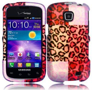 Samsung Galaxy Proclaim S720 ( Straight Talk , Net10 ) Phone Case Accessory Exciting Cheetah Hard Snap On Cover with Free Gift Aplus Pouch Cell Phones & Accessories