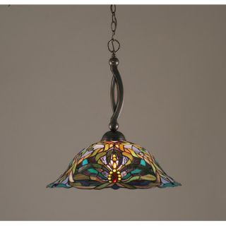 Toltec Lighting Bow Downlight Pendant with Italian Bubble Glass Shade