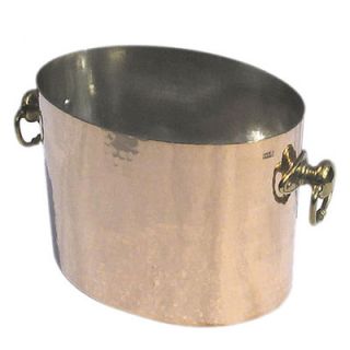 Mauviel Mtradition Cupretam Tinned Copper Oval Champagne Bucket with
