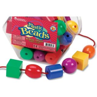 Learning Resources Plastic Lacing Beads 48 Piece Set