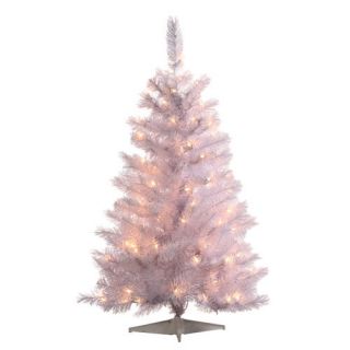 White Colorado Spruce Christmas Tree with 150 Clear Lights with