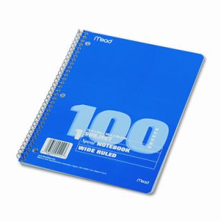 Bound Notebook, Wide/Margin Rule,10 1/2X8, 1 Subject 100 Sheets/Pad