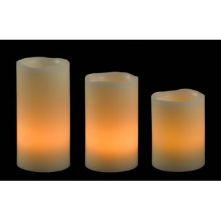 Remote LED Pillar Candle (Set of 3)