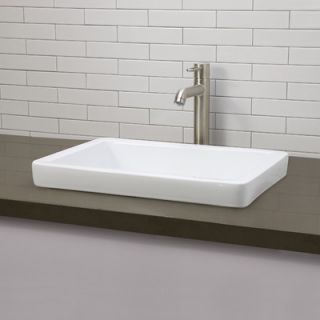 DecoLav Classically Redefined Semi Recessed Bathroom Sink   1453 CWH