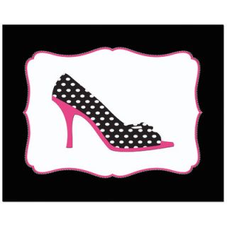 Secretly Designed Polka Dot High Heel Shoe Art Print