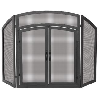 Uniflame 3 Panel Wrought Iron Arch Top Fireplace Screen
