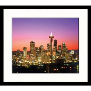 Great American Picture Seattle Skyline at Sunrise Framed Photograph