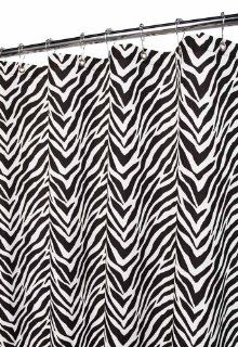 Park B. Smith Zebra Zebra Stall Size Watershed Shower Curtain, White/Black  
