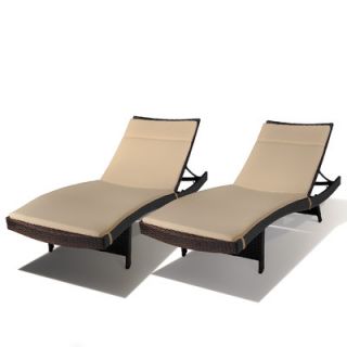 Home Loft Concept Outdoor Chaise Lounge with Cushion
