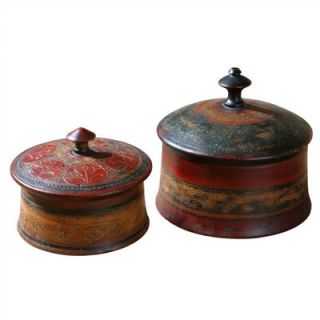 Uttermost Sherpa Round Decorative Boxes (Set of 2)