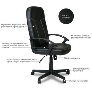 Furinno Hidup High Back Leather Executive Chair