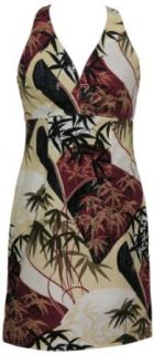 Sexy Halter   Bamboo Asian Artistry Women's Fitted Dress