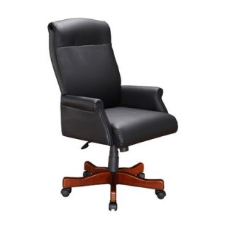 dmi high black leather roll office chair with