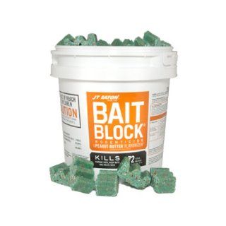 JT Eaton 709 PN Bait Block Rodenticide Anticoagulant Bait, Peanut Butter Flavor, For Mice and Rats (Pail of 72)