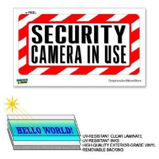Security Camera In Use   12 in x 6 in   Laminated Sign Alert Warning Business Sticker  Business And Store Signs 