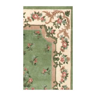 American Home Rug Co. Floral Garden Floral Aubusson Light Green/Ivory