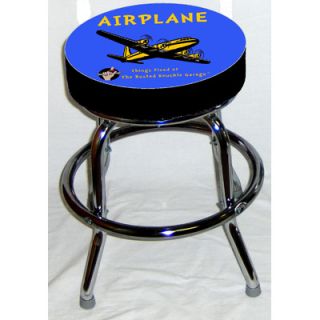 Almost There Busted Knuckle Garage Kids Swivel Airplane Stool