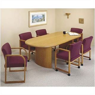 Lesro Contemporary Series Oval Conference Table (Curved Panel Base)