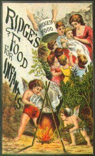 Ridge's Food Infants angels cauldron tradecard 1880s Entertainment Collectibles