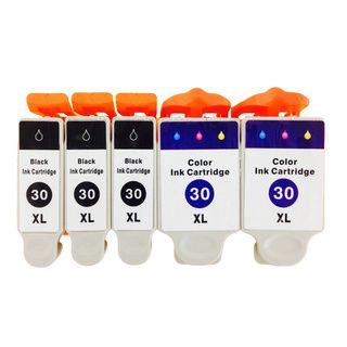 Kodak 30 Xl Ink Cartridges For Hero 3.1, 5.1 Esp C310 C315 2150 2170 (pack Of 5)