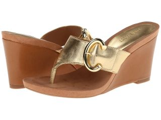 Nine West Elizabell Womens Wedge Shoes (Gold)