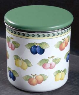 Villeroy & Boch French Garden Fleurence Large Metal Canister with Wood Lid, Fine