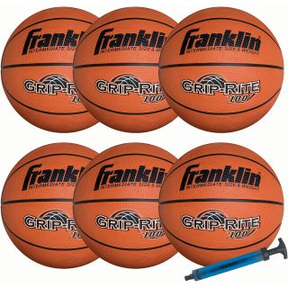 Franklin Grip Rite 100 Basketball Team Pack 6 With Pump (11378)
