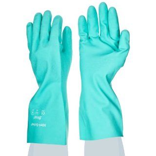 Showa Best 730 Nitri Solve Nitrile Glove, Flock Lined, Chemical Resistant, 15 mils Thick, 13" Length, XS (Pack of 12 Pairs) Chemical Resistant Safety Gloves