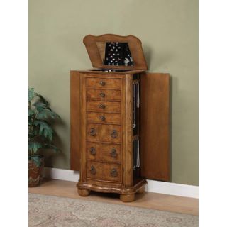 Powell Furniture Porter Valley Jewelry Armoire with Mirror