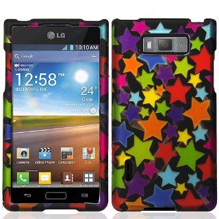 Rainbow Star Hard Cover Case for LG Splendor US730 Cell Phones & Accessories