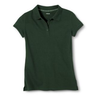 Cherokee Girls School Uniform Short Sleeve Pique Polo   Jungle Gym Green S