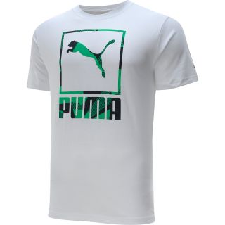PUMA Mens S. Casual Logo Short Sleeve T Shirt   Size Small, White