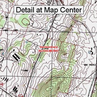 USGS Topographic Quadrangle Map   Harrisonburg, Virginia (Folded/Waterproof)  Outdoor Recreation Topographic Maps  Sports & Outdoors