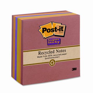 Nature’s Hues Super Sticky Notes, Lined, 4 x 4, Six 90 Sheet Pads/pk